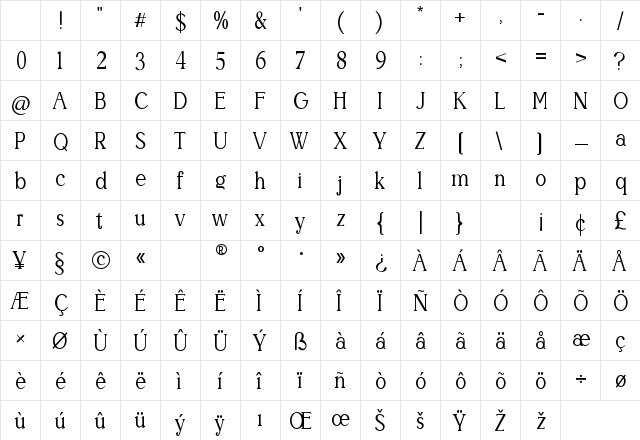 Weigeland Regular Character Map Weigeland Regular Character Map