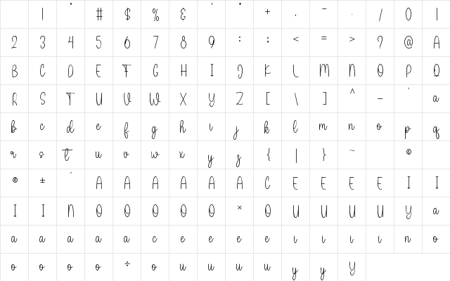 Welcome September Regular Character Map Welcome September Regular Character Map