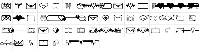 WE_I Love You Regular Character Map