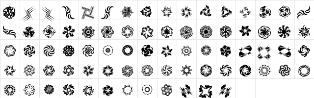 WhirligigTwo Roman Character Map
