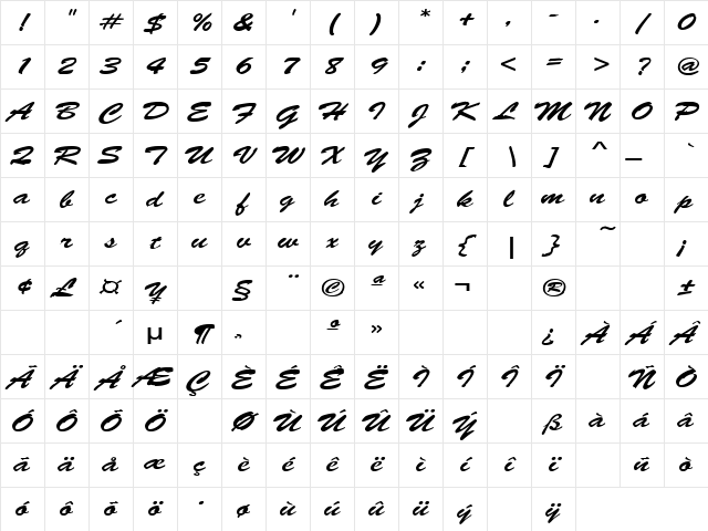 Whispers 1 Regular Character Map Whispers 1 Regular Character Map