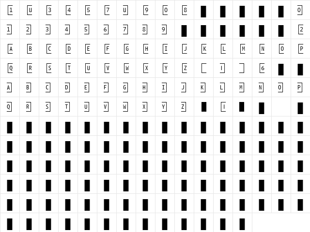 WhitneyIndexWhite-Square-Light2 Regular Character Map