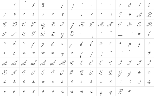 Wiegel Latein Medium Regular Character Map Wiegel Latein Medium Regular Character Map