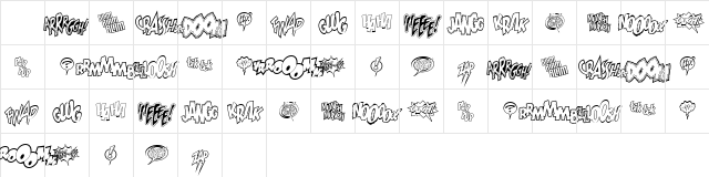 Wild And CrazySFX Medium Character Map Wild And CrazySFX Medium Character Map