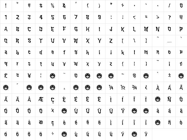 WILD2 Ghixm Normal Character Map WILD2 Ghixm Normal Character Map