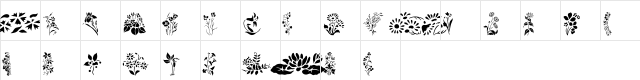 Wildflowers2 Regular Character Map Wildflowers2 Regular Character Map