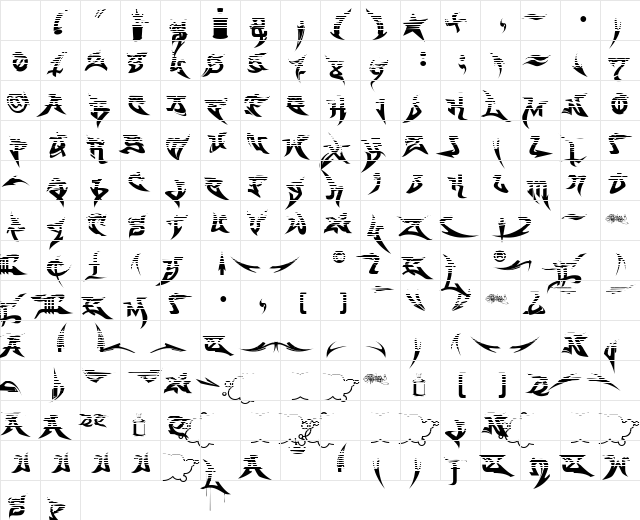 WildStyle-Fade Regular Character Map