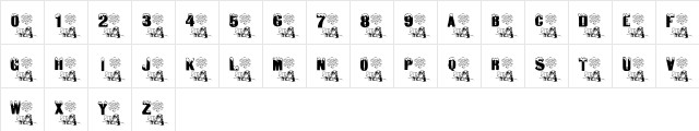 Winter Fun Regular Character Map