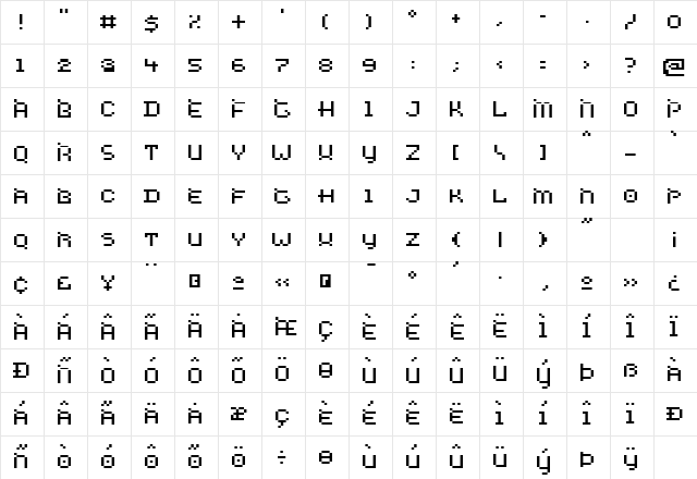 Wired Regular Character Map