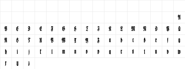 Wittenbach Demo Regular Character Map Wittenbach Demo Regular Character Map