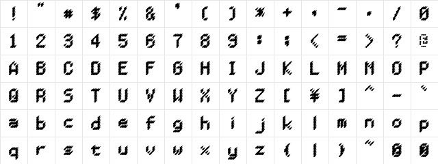 BERLIN REDRAIN Regular Character Map BERLIN REDRAIN Regular Character Map