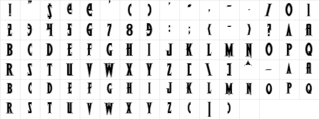 Wolf's Bane Bold Pro Bold Pro Character Map