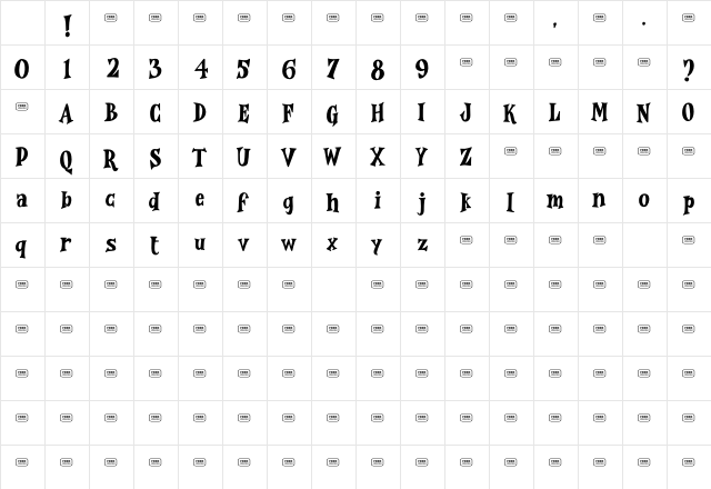 Wonder Magic Free Trial Regular Character Map