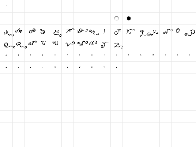 70:Wonta Regular Character Map