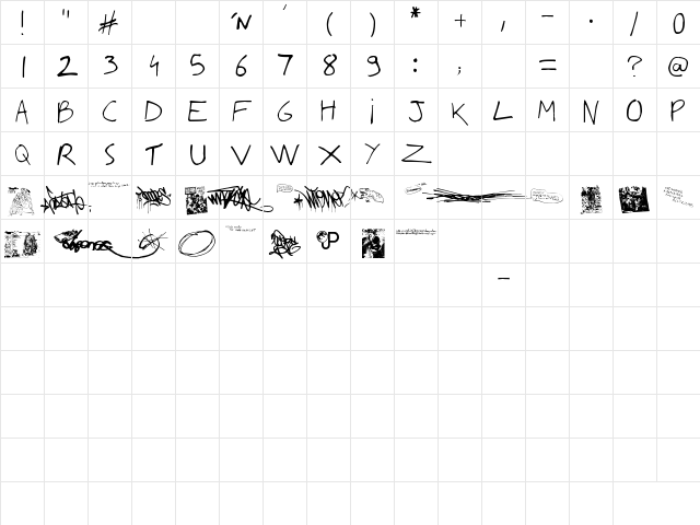 Writing You A Letter Regular Character Map
