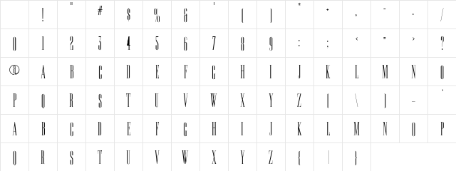 Kuzma Regular Character Map