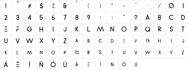 WVelez Logofont Regular Character Map WVelez Logofont Regular Character Map