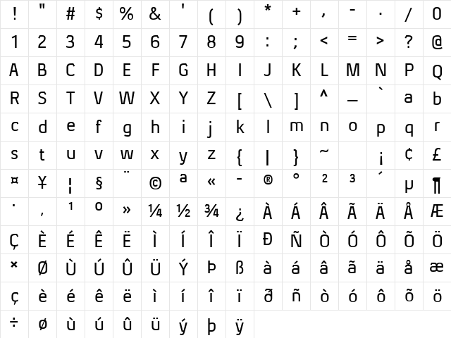 Xenu Regular Character Map Xenu Regular Character Map