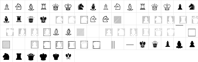 XKnightMares Regular Character Map