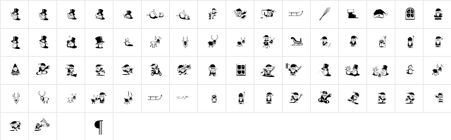 Xmas Modern Character Map