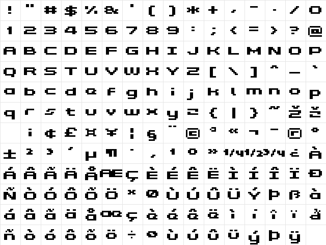 Grixel Kyrou 5 Wide Bold Regular Character Map Grixel Kyrou 5 Wide Bold Regular Character Map