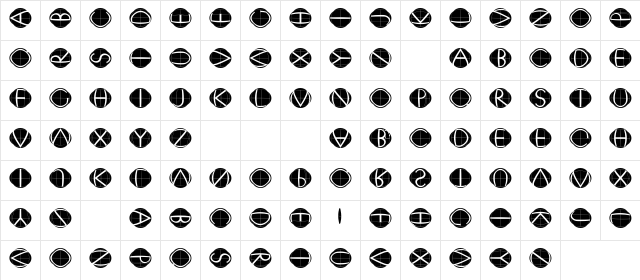 XperimentypoFour Round Character Map
