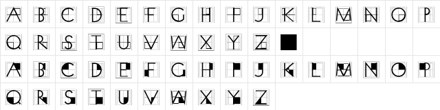XperimentypoThree Regular Character Map