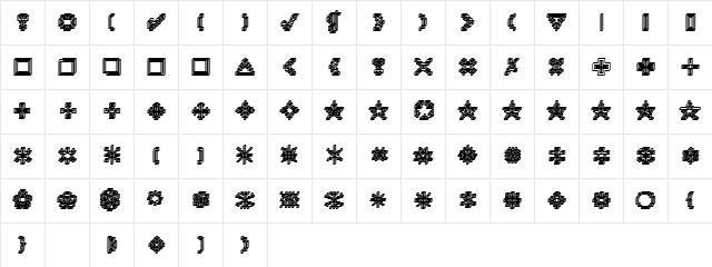 XRough04 Becker Regular Character Map