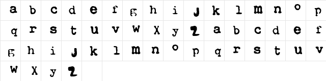 Xtctype Regular Character Map