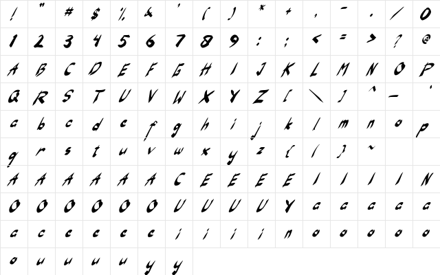 Xtrada Regular Character Map Xtrada Regular Character Map