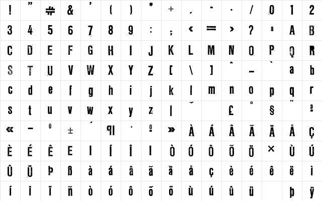 L Regular Character Map