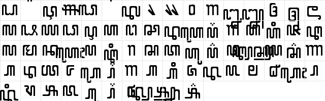 X Code from East Regular Character Map