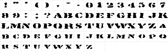 FZ WACKY 17 EX Normal Character Map