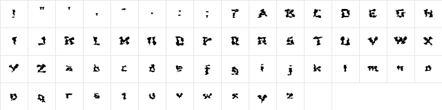 FZ WACKY 44 EX Normal Character Map