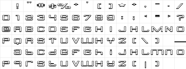 Yadou Regular Character Map Yadou Regular Character Map