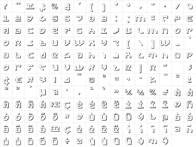 Yahren Shadow Shadow Character Map