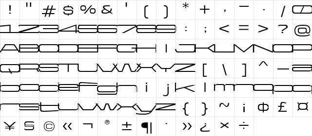 Yapari Exp Regular Character Map