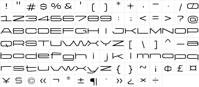 Yapari Extd Regular Character Map Yapari Extd Regular Character Map