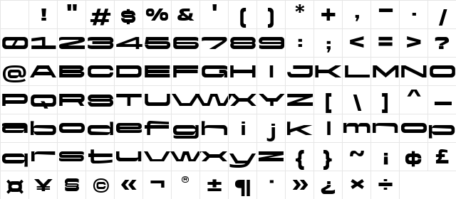 Yapari ExtBd Extd Regular Character Map Yapari ExtBd Extd Regular Character Map