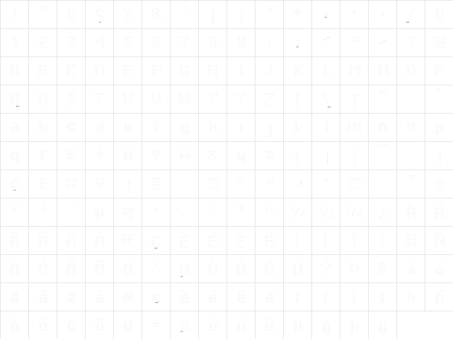 YardmasterOnlShaD Regular Character Map YardmasterOnlShaD Regular Character Map