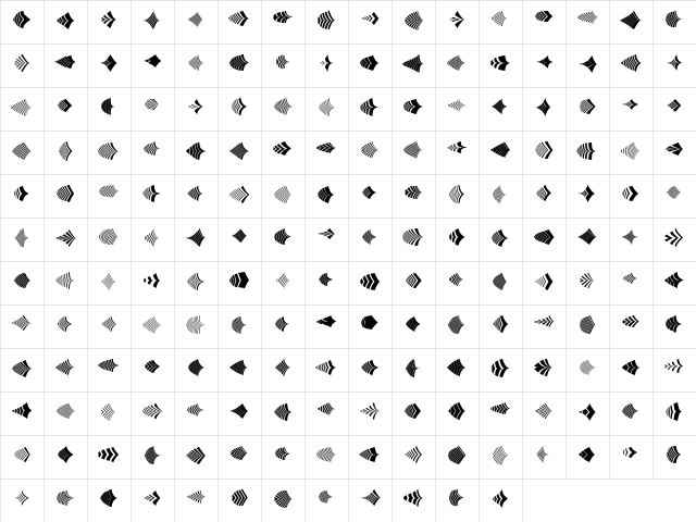 Yari Regular Character Map Yari Regular Character Map