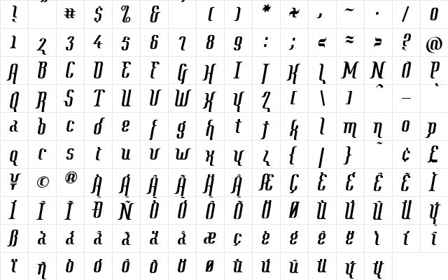 Year2000 Context Deluxe Regular Character Map Year2000 Context Deluxe Regular Character Map