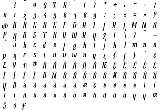 Year2000 Context Regular Character Map Year2000 Context Regular Character Map