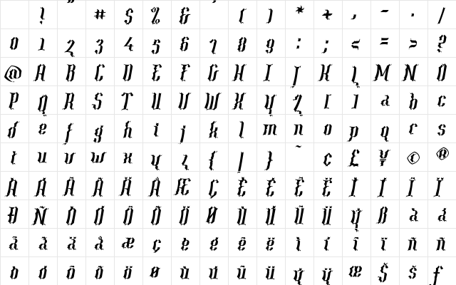 Year2000 Context Scrambled Regular Character Map Year2000 Context Scrambled Regular Character Map