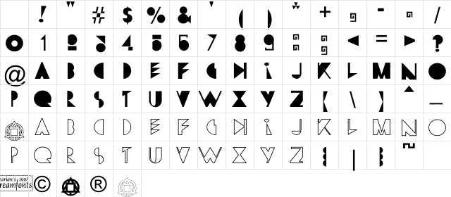 Yes:CityOfAngels Regular Character Map Yes:CityOfAngels Regular Character Map