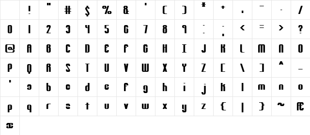 Yielding (BRK) Regular Character Map Yielding (BRK) Regular Character Map