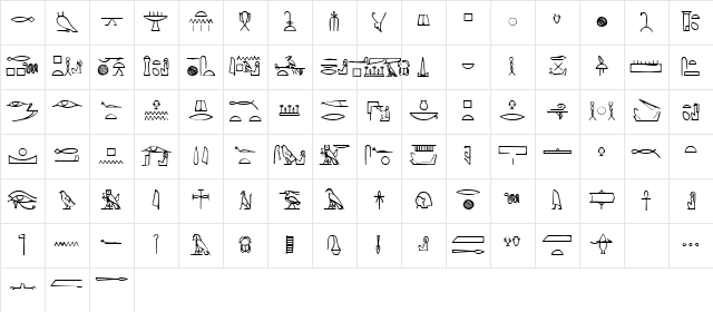 Yiroglyphics Regular Character Map