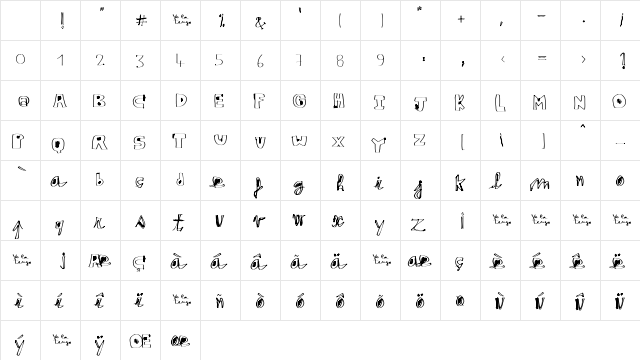Yo La-Tengo Character Map Yo La-Tengo Character Map
