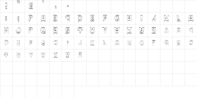YoBabyOutlineSCapsSSK Regular Character Map YoBabyOutlineSCapsSSK Regular Character Map