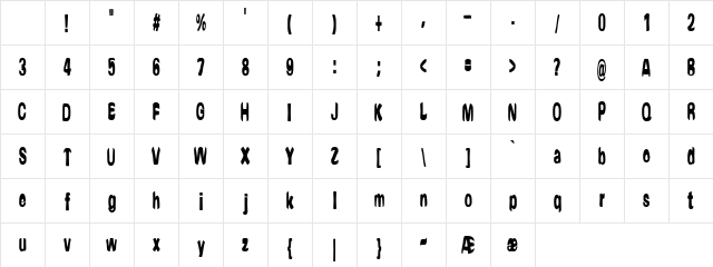 Yonder (BRK) Regular Character Map Yonder (BRK) Regular Character Map